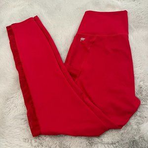 Fabletics Red Leggings with Mesh